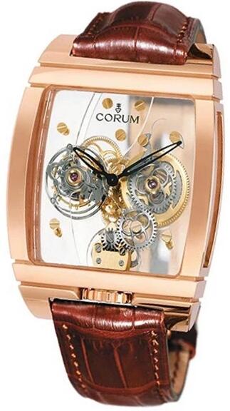 Corum Golden Bridge Golden Tourbillon Panoramique Grey Sapphire Watch Replica Ref. 382.850.55/0F02 0000